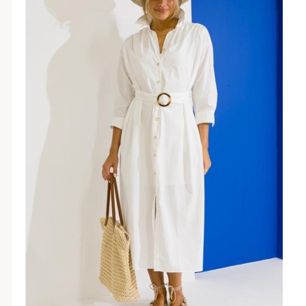 Nancy Belted Dress, shirt dress with pockets